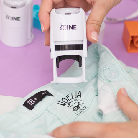 Sello textil redondo Mine