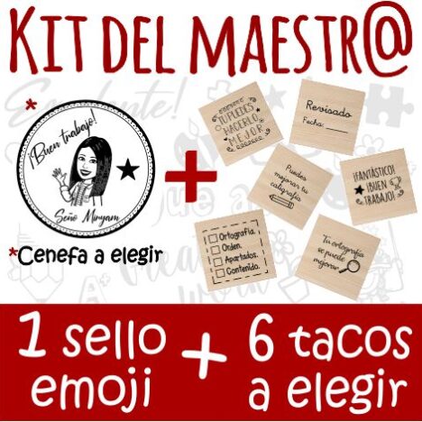 kit del maestro 1 emoji + 6 tacos