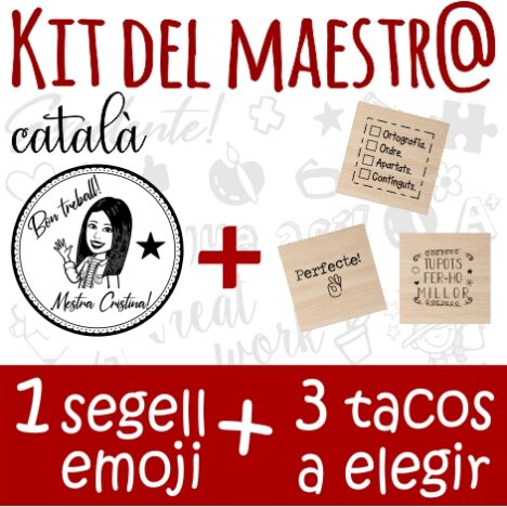 kit del maestro 1 emoji + 3 tacos a elegir Català
