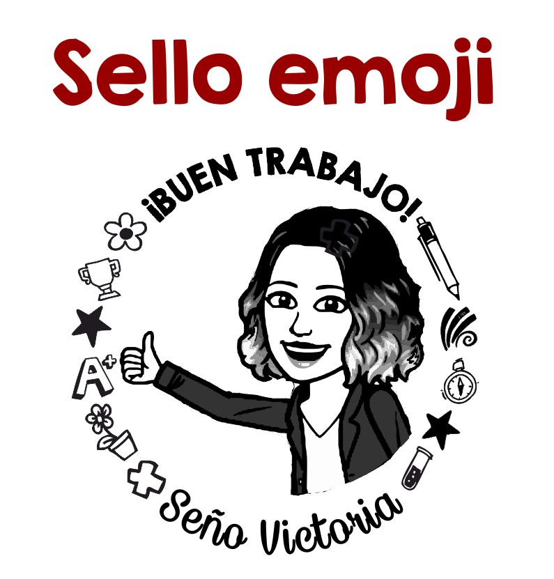 sello de profesor personalizado con tu propio emoji