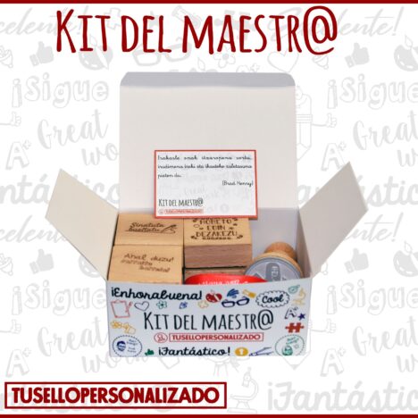 kit del maestro 1 emoji + 6 tacos Euskera