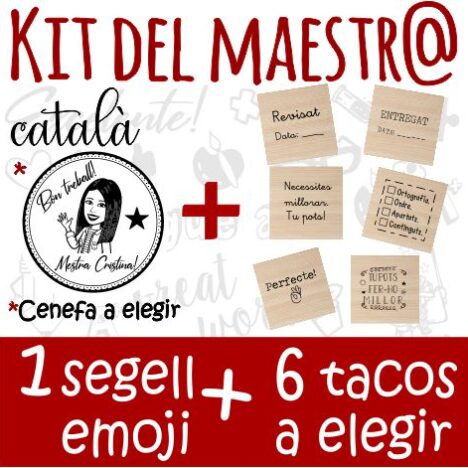 kit del maestro 1 emoji + 6 tacos Català