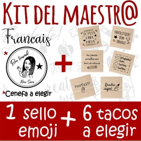 kit del maestro 1 emoji + 6 tacos Francés