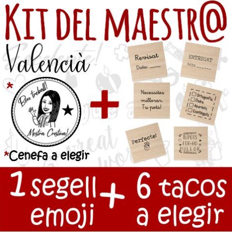 kit del maestro 1 emoji + 6 tacos Valencià