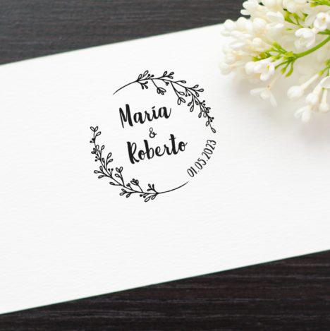 Sello de Boda personalizado María & Roberto
