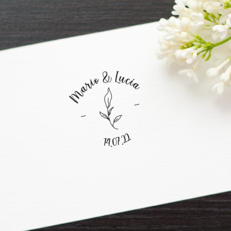 Sello de Boda personalizado «Ramo»