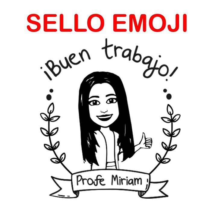 sello de profesor personalizado con tu propio emoji