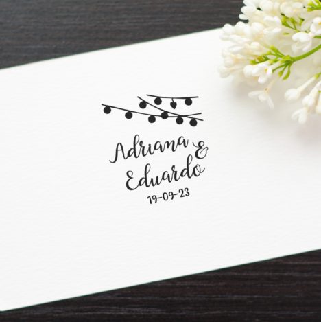 Sello de Boda personalizado «Luces»