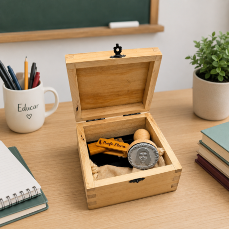 «Caja Profe» con sello y USB