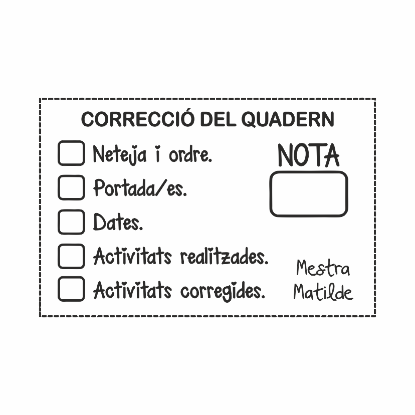 Sello Professors Correcció del quadern Català