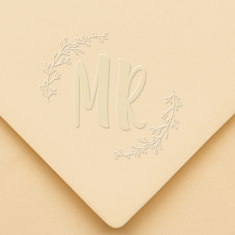 Sello Relieve Boda Diseño 3