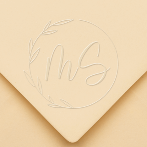 Sello Relieve Boda Diseño 5