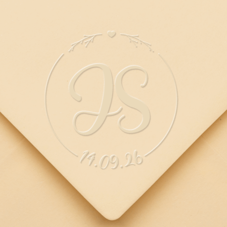 Sello Relieve Boda Diseño 7