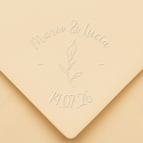 Sello Relieve Boda Diseño 8