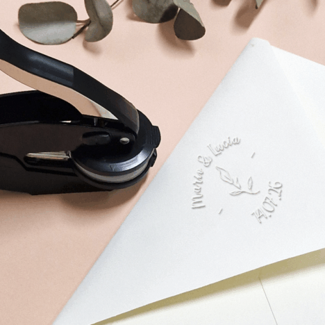 Sello Relieve Boda Diseño 8