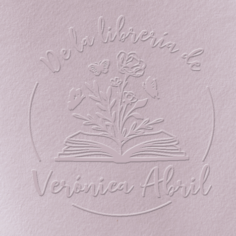 Sello Relieve Ex Libris Flores y mariposas