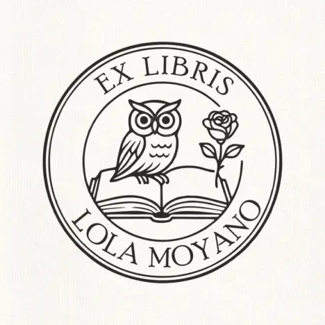 Sello Relieve Ex Libris Buho