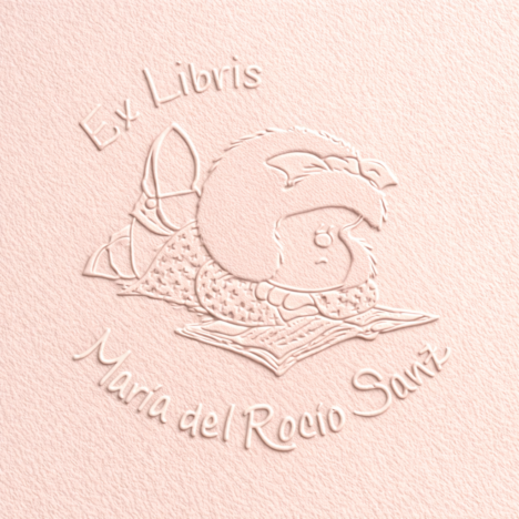 Sello Relieve Ex Libris Mafalda
