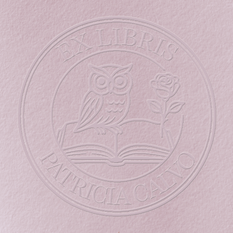 Sello Relieve Ex Libris Buho