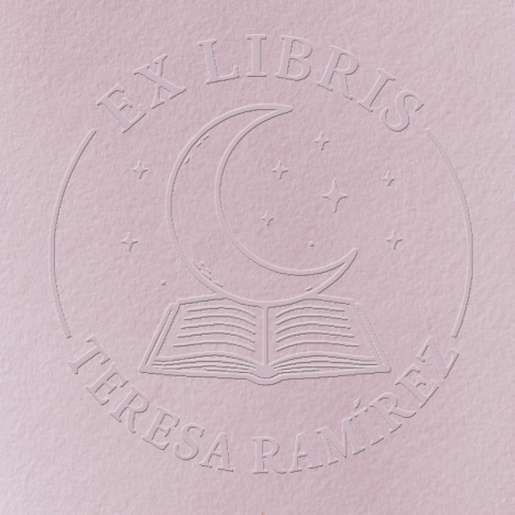 Sello Relieve Ex Libris Luna