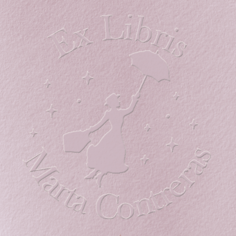 Sello Relieve Ex Libris Poppins