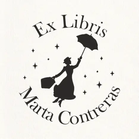 Sello Relieve Ex Libris Poppins