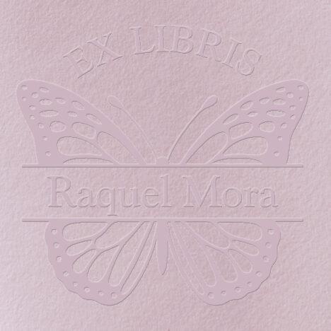 Sello Relieve Ex Libris Mariposa