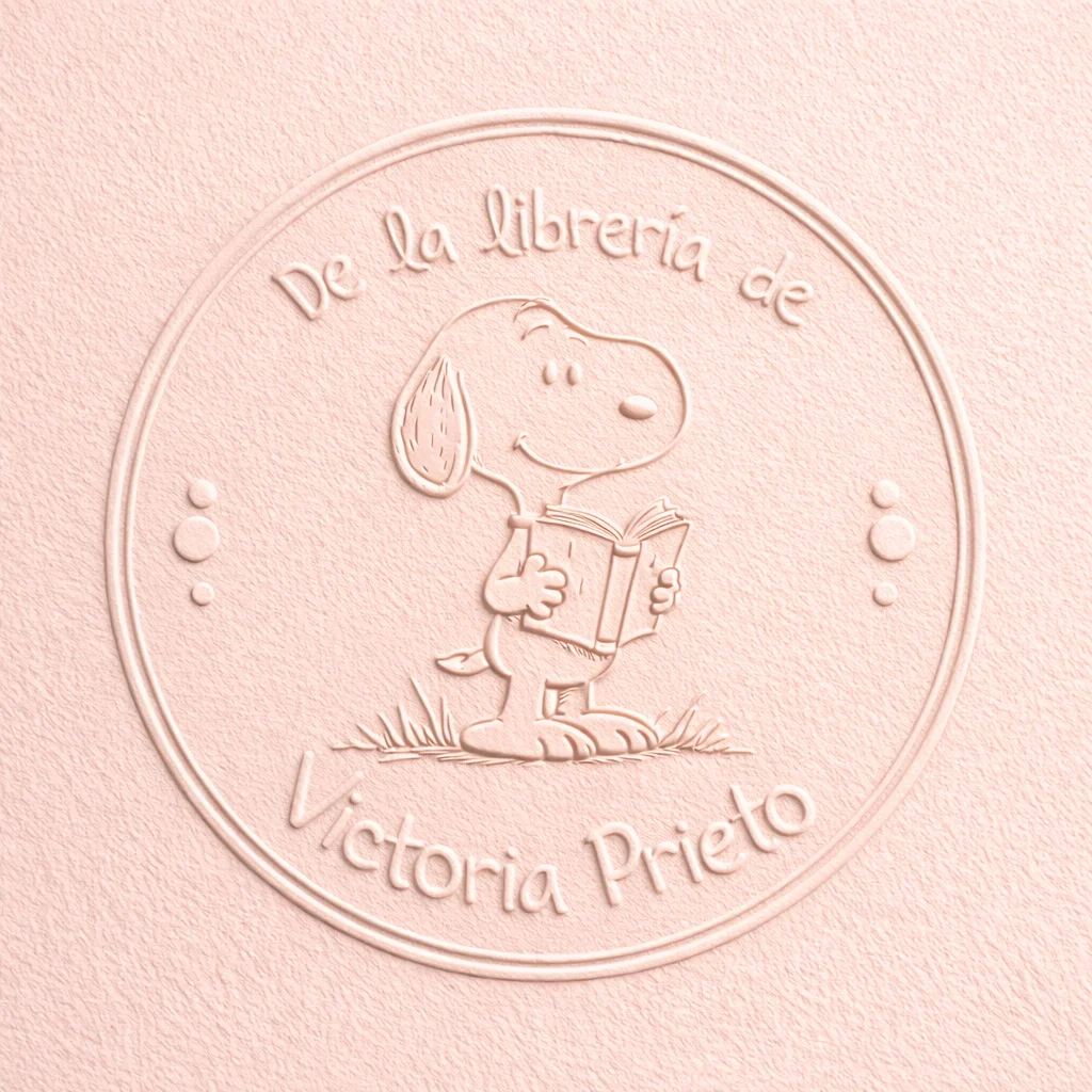 Sello Relieve Ex Libris Snoopy - Imagen 2