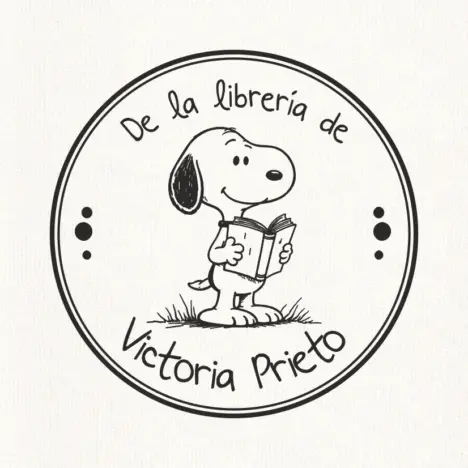 Sello Relieve Ex Libris Snoopy