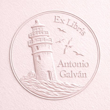 Sello Relieve Ex Libris FARO
