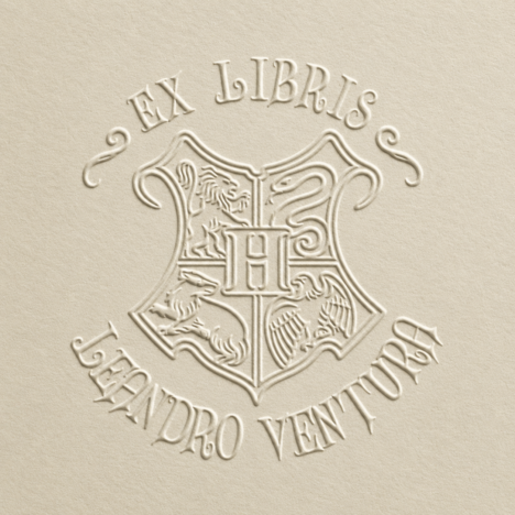 Sello Relieve Ex Libris Hogwarts