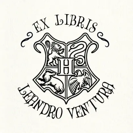 Sello Relieve Ex Libris Hogwarts