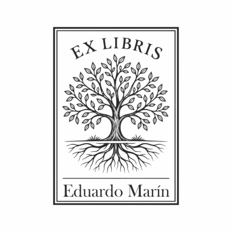 Sello Ex Libris Arbol de Vida